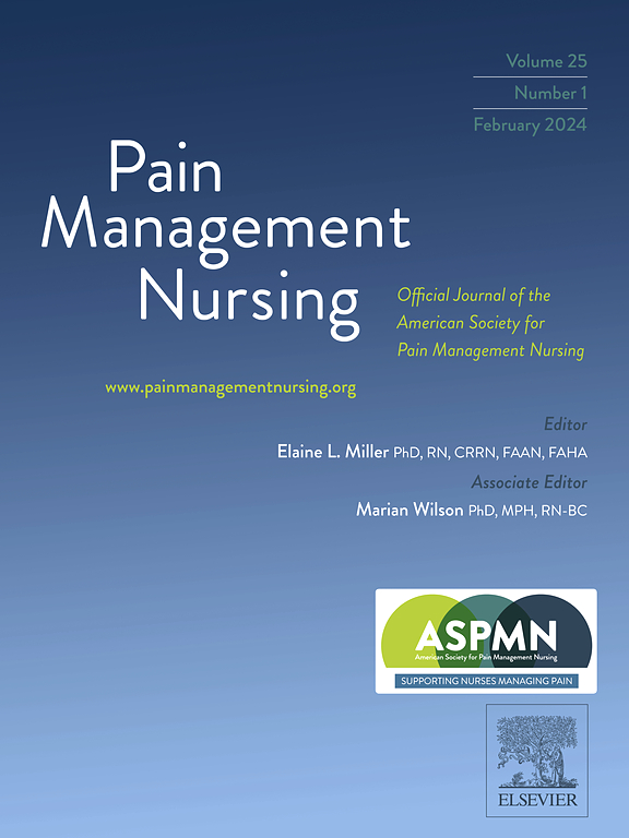 Go to journal home page - Pain Management Nursing